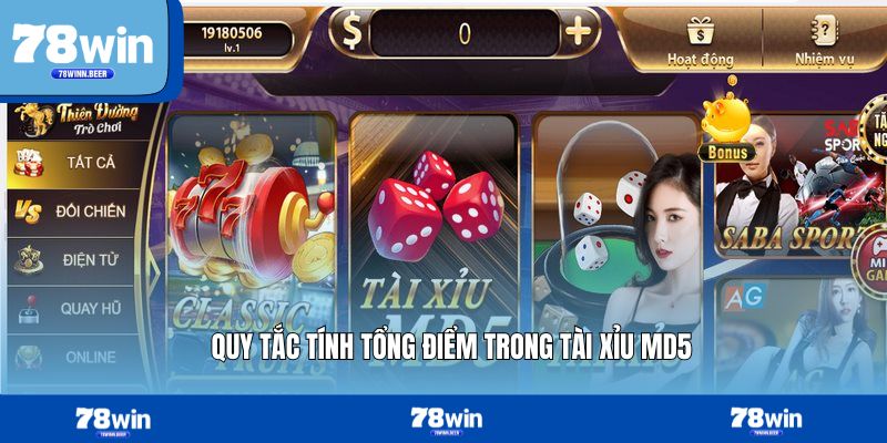 Quy tắc tính tổng điểm trong tài xỉu MD5